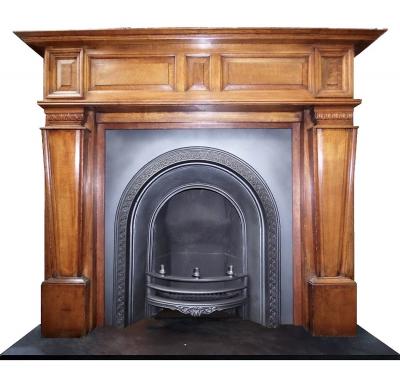 antique victorian arch fireplace