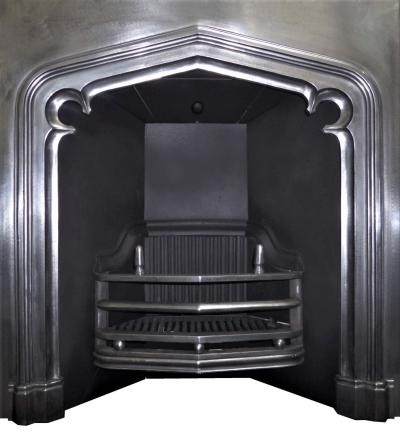 antique Victorian Tudor Gothic fireplace