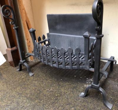 Antique cast iron/ wrought iron fire basket