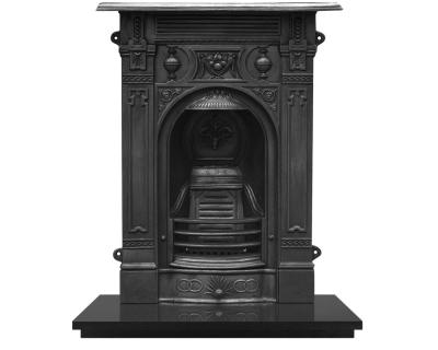 Paddington Small Cast Iron Combination Fireplace - Black
