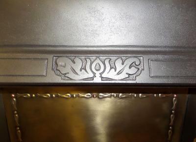 antique Brass tiled fireplace insert