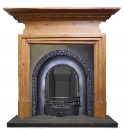  Victorian Traditional Arched Cast Iron Fireplace Insert