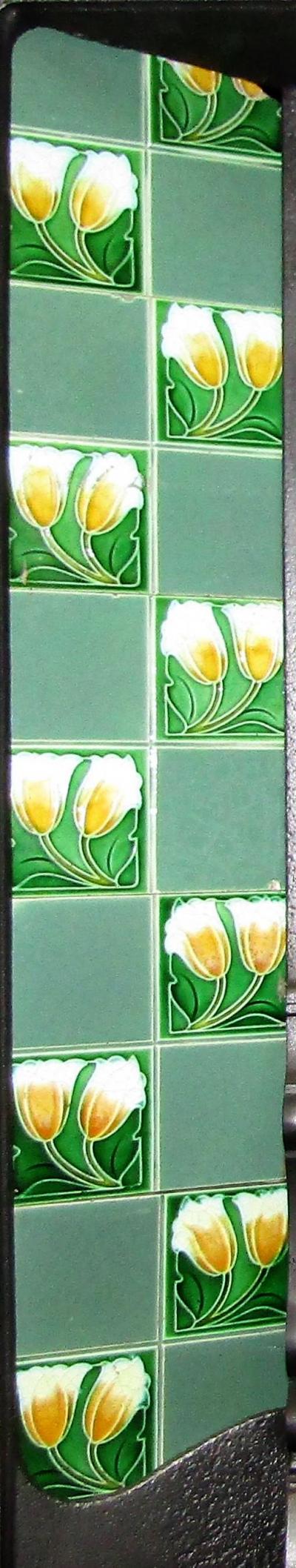art nouveau fireplace tiles